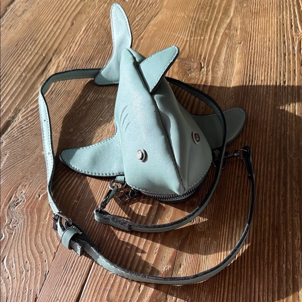 Shark-Shaped gray Crossbody Bag purse